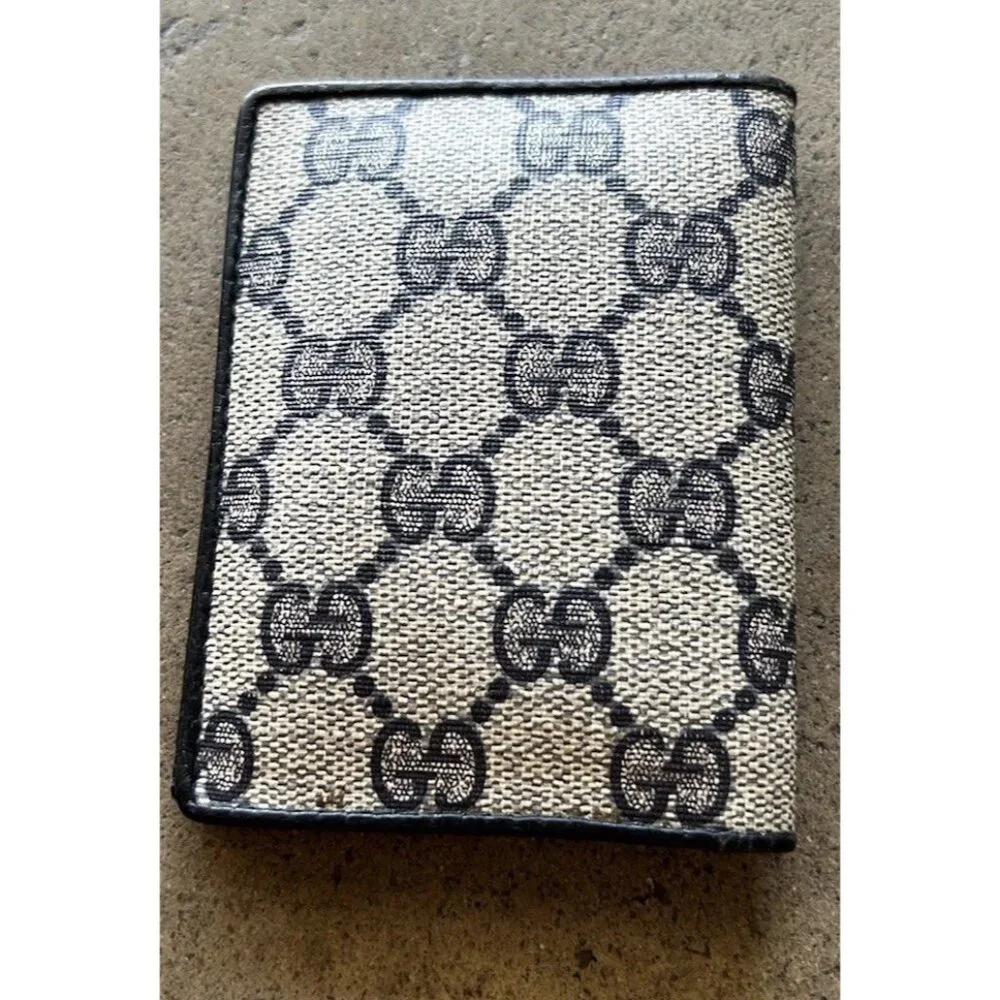 Vintage Gucci Card Holder Double Pocket Slot Light Weight Wallet Authentic RARE - Picture 2 of 15